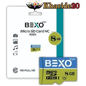 تصویر قیمت عمده رم میکرو 8 گیگ BEXO U1 433X C10 گارانتی مادام 