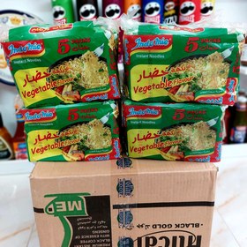 تصویر نودل اندومي سبزيجات بسته 5 عددی INDOMIE مدل Vegetable Flavor Indomie Instant Noodles Vegetable Flavor 5×75gr