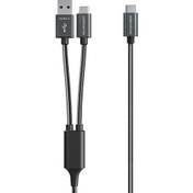 تصویر کابل تبدیل USB-C به USB 2.0/USB-C راو پاور مدل RP-TPC006 طول 1 متر 