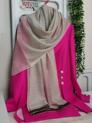 تصویر شال تمام لمه نخ ابریشم مجلسی واردات 