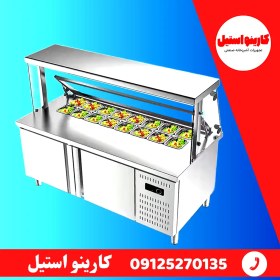 تصویر تاپینگ پیتزا زیر یخچالی 