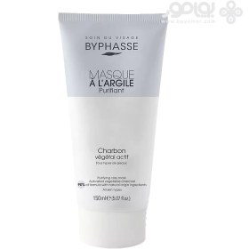 تصویر ماسک خاک رس زغال فعال بایفاس مدل PURIFIANT مناسب انواع پوست BYPHASSE PURIFIANT CLAY MASK ALL SKIN TYPES