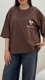 تصویر تیشرت باکسی تنیس 