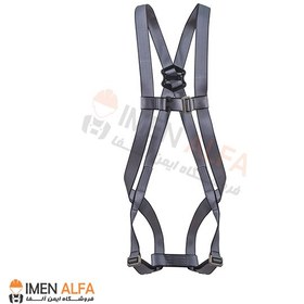 تصویر ست هارنس ایمنی RH-1 و لنیارد فنری EL-1، برند راک و کایا سیفتی RH-1 safety harness set and EL-1 spring lanyard