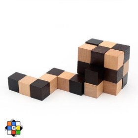 تصویر روبیک مکعبی مار چوبی (موفا) 60mm 