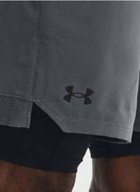 تصویر شلوارک بافت لوگو 2 در 1 برند under armour 2In1 Logo Woven Shorts