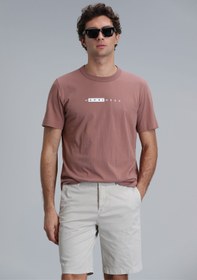 تصویر تیشرت مردانه قهوه ای لوفیان | 111020206 