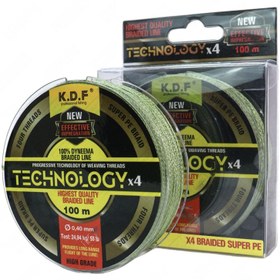 تصویر نخ ماهیگیری براید KDF Technology x4 کایدا – رنگ سبز و متراژ 100 متری 