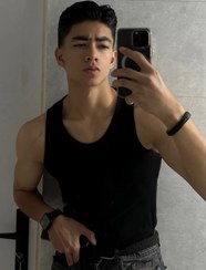 تصویر تنک تاپ مشکی مردانه | پارچه نخی فول کش کبریتی ریز خنک 