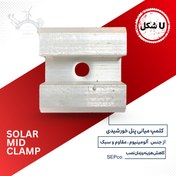 تصویر کلمپ میانی پنل خورشیدی U شکل آلومینیومی 