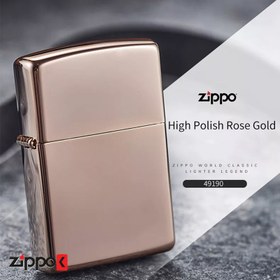 تصویر فندک زیپو مدل Classic High Polish Rose Gold 