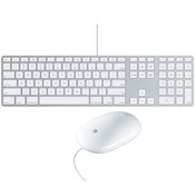 تصویر Apple Wired Keyboard Slim + Mouse 