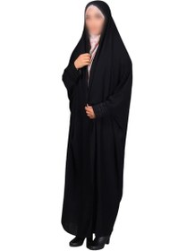 تصویر چادر دانشجویی مشکی کد 1208 