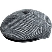 تصویر کلاه کپی گوشی دار طرح پیودوپل طوسی 