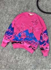 تصویر دورس یقه گرد چاپدار قوارهه باکسی xxl