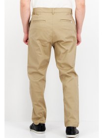 تصویر شلوار چینی مردانه فیت باریک با قابلیت کشسانی، رنگ بژ برند selected homme Men Slim Fit Solid Stretchable Chino Pant, Tan