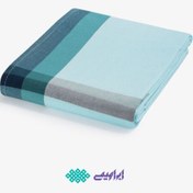 تصویر شمد ضخیم دونفره نفره ابعاد 240 در 210 برند ابراهیمی یزد - آبی 