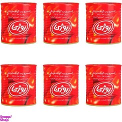 تصویر رب گوجه فرنگی روژین وزن ۸۰۰ گرم بسته ۶ عددی 