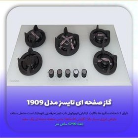 تصویر اجاق گاز صفحه‌ ای شیشه‌ ای تایسز TBG5-1909 Taises TBG5-1909 glass plate gas stove