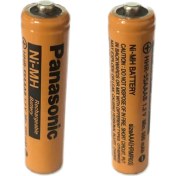 تصویر باتری نیم قلمی قابل شارژ پاناسونیک مدل HHR-83AAABU Panasonic HHR-83AAABU AAA Rechargeable Battery - Pack Of 2