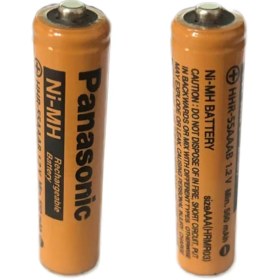 تصویر باتری نیم قلمی قابل شارژ پاناسونیک مدل HHR-83AAABU Panasonic HHR-83AAABU AAA Rechargeable Battery - Pack Of 2