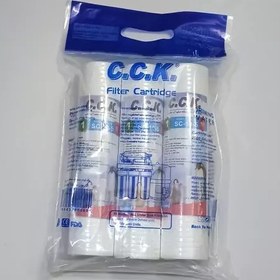 تصویر فیلتر تصفیه آب شیرین کن مرحله یک بسته 3 عددی سی سی کا cck 