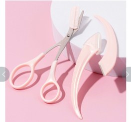 تصویر قیچی ابرو برسدار و تیغ اصلاح 