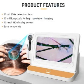 تصویر دستگاه آنالیز ۱۰ اینچ پوست و مو لیز Lizzeمدل نیوفیس 2026 با گارانتی اصالت و سلامت کالا 