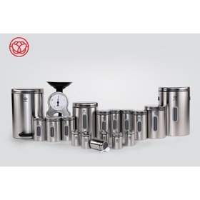 تصویر Uranus 18-Piece Cylindrical Stainless Steel Kitchen Canister – Cylindrical Design with Color Options 