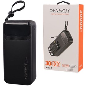 تصویر پاور بانک فست شارژ 30000 ایکس انرژی X-Energy X-833 PD 22.5W X-Energy X-833 PD 22.5W 30000mAh Power Bank