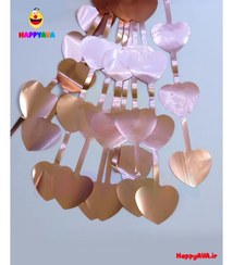 تصویر پرده بک گراند متالایز طرح قلب 