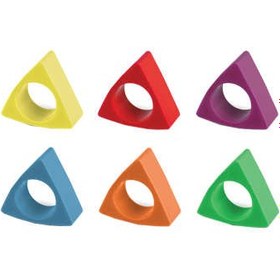 تصویر مداد شمعی کیکرلند مدل Triangle Rings بسته 6 عددی ا Kikkerland Triangle Crayon Rings Set Of 6 Kikkerland Triangle Crayon Rings Set Of 6