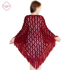 تصویر اشارپ زنانه دستباف مدل لوزی 