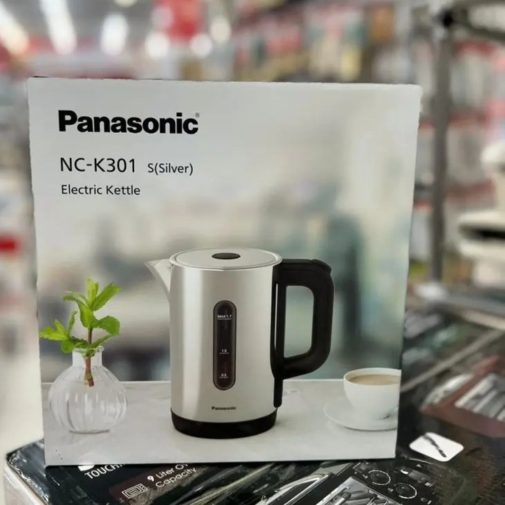 Silver electric shop kettle