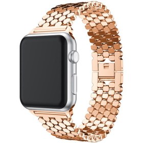 تصویر بند استیل ساعت هوشمند Apple Watch 42/44mm مدل لانه زنبوری 