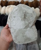 تصویر کلاه و گوش گیر تدی - کلاه طوسی 