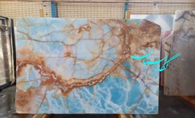 تصویر سنگ مزار مرمر آبی کد 252 