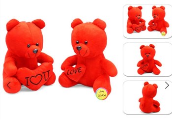 تصویر عروسک خرس love سایز ۲ Love bear doll size2