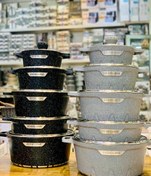تصویر سرویس قابلمه گرانیتی ۱۰ پارچه زیو مدل Z7145 