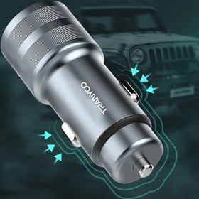 تصویر شارژر فندکی ترانیو مدل T-C9 30W PD Tranyoo T-C9 30W PD wall charger