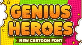 تصویر فونت Genius Heroes انگلیسی 