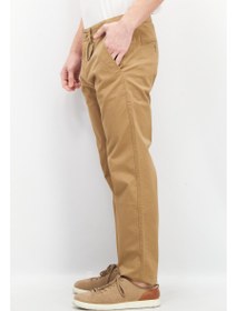 تصویر شلوار کتان مردانه، فیت مستقیم، رنگ قهوه‌ای برند esprit Men Straight Fit Solid Chino Pants, Brown