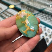 تصویر نگین فیروزه درجه یک نیشابوری بسیار درشت و کلکسیونی کد 86 