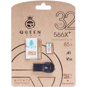تصویر کارت حافظه کوئین تک مدل +Elite pro 566X ظرفیت ۳۲ گیگابایت کلاس ۱۰ UHS-I U3 