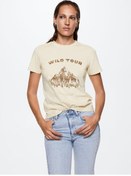 تصویر تی شرت آستین کوتاه زنانه منگو ا mango | 37005948 4307307 mango | 37005948 4307307