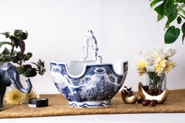 تصویر کشکول دسته دار کوچک آکسفورد آبی کد 141 