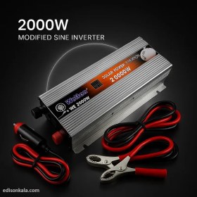 تصویر مبدل برق خودرو ویلیون مدل سبز 2000 وات 12 ولت به 220 ولت 2000W Welion green