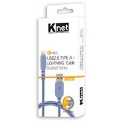 تصویر کابل ایفون 1.2متر BRAIDED Knet 