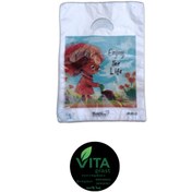 تصویر کیسه نایلون دسته موزی چاپدار کوالا ۲۰*۲۸،بسته ۱۰۰ عددی - دخترانه فانتزی 