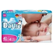 تصویر پوشک اکونومی بزرگ 40 عددی سایز 4 بارلی به همراه دستمال مرطوب Barlie Economic Baby Diaper Size 4